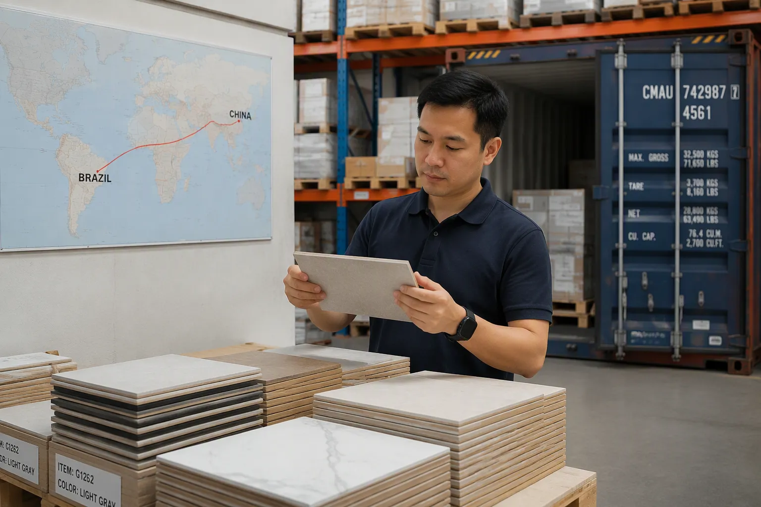 Guía completa para importar baldosas cerámicas de China.