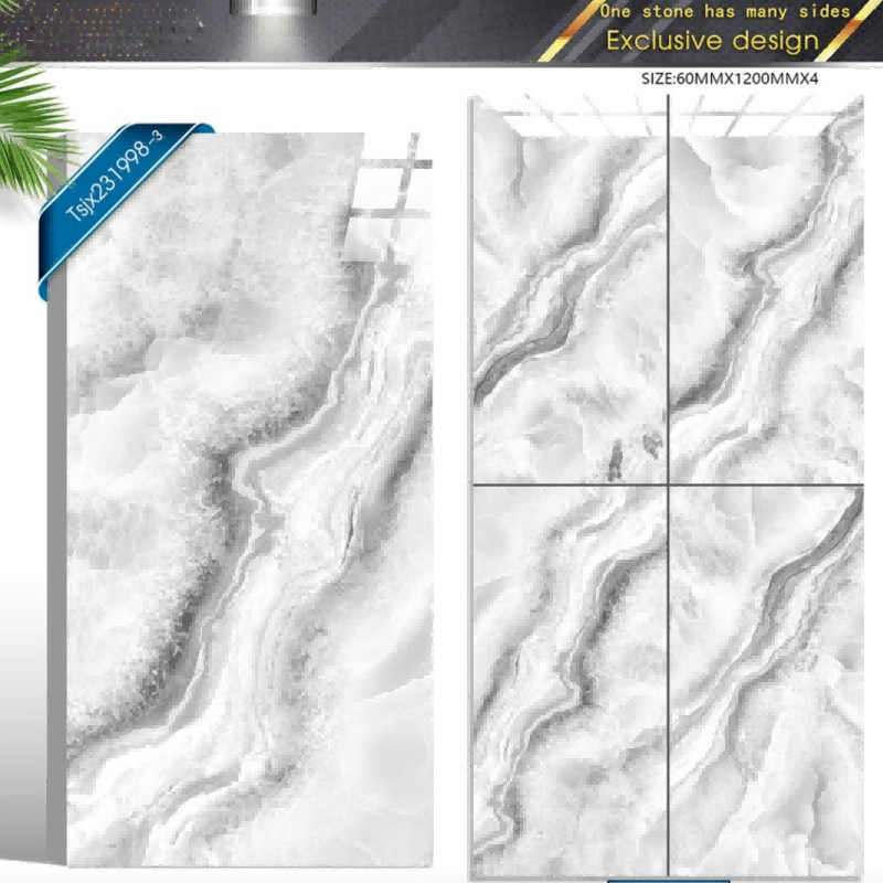 600x1200 glossy marble porcelain tile China manufacturer