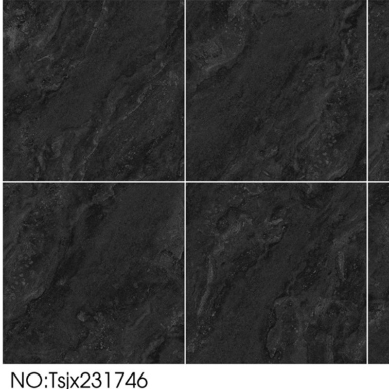 Waterproof Black 60cmx60cm floor tile