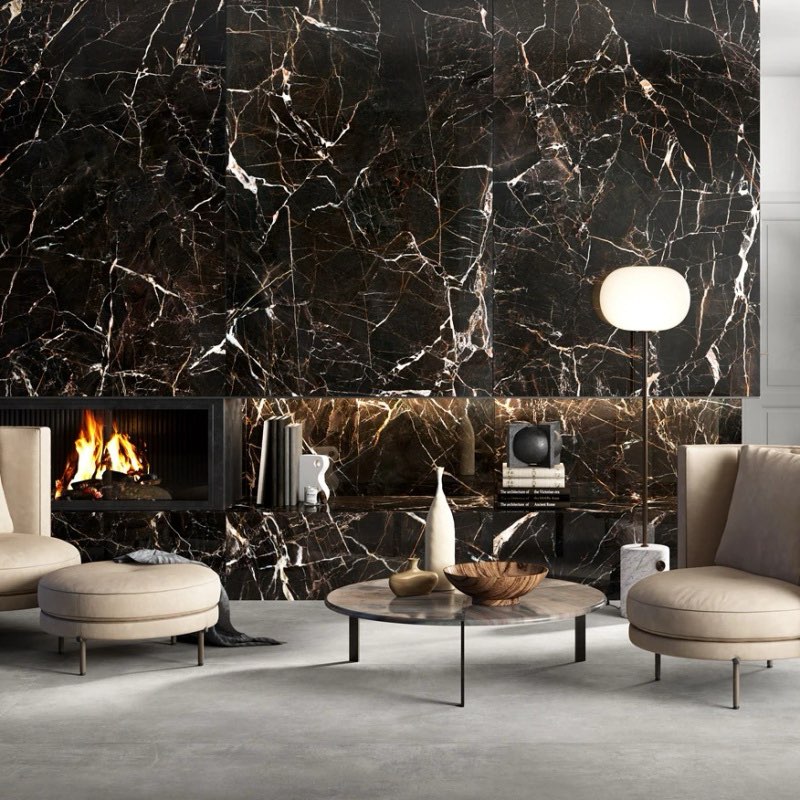 Dark Color Wall Tile Interior Design