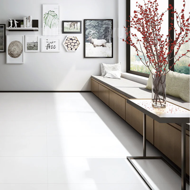 maintaining glossy white ceramic tiles