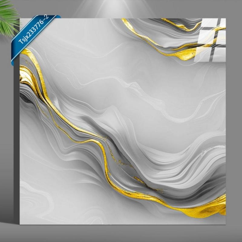 glossy gold marble style tile supplier