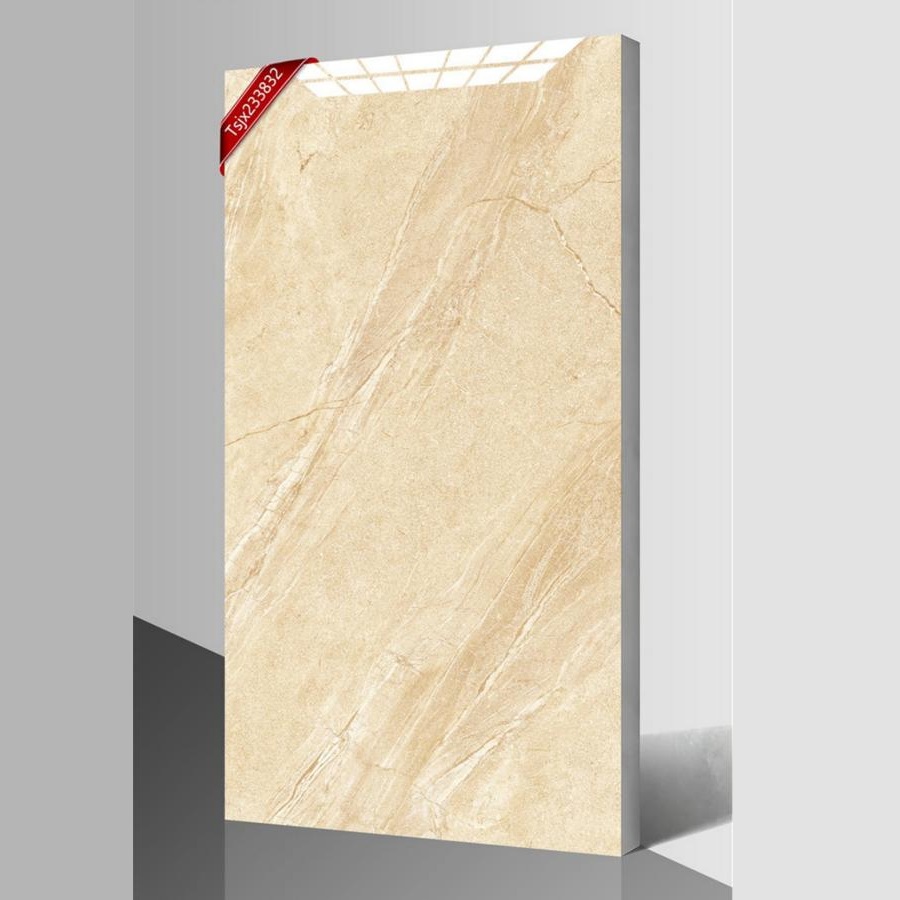 Large Format Beige Polished Marble Look Tile