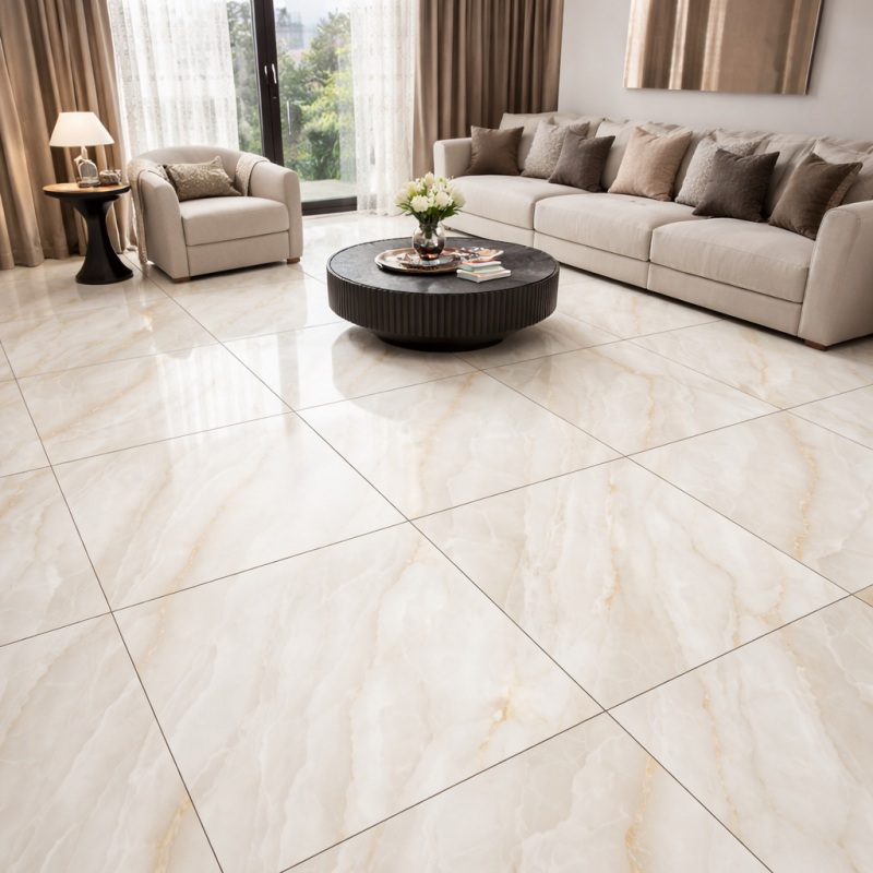 Interior Design Light Beige Ceramic Tile