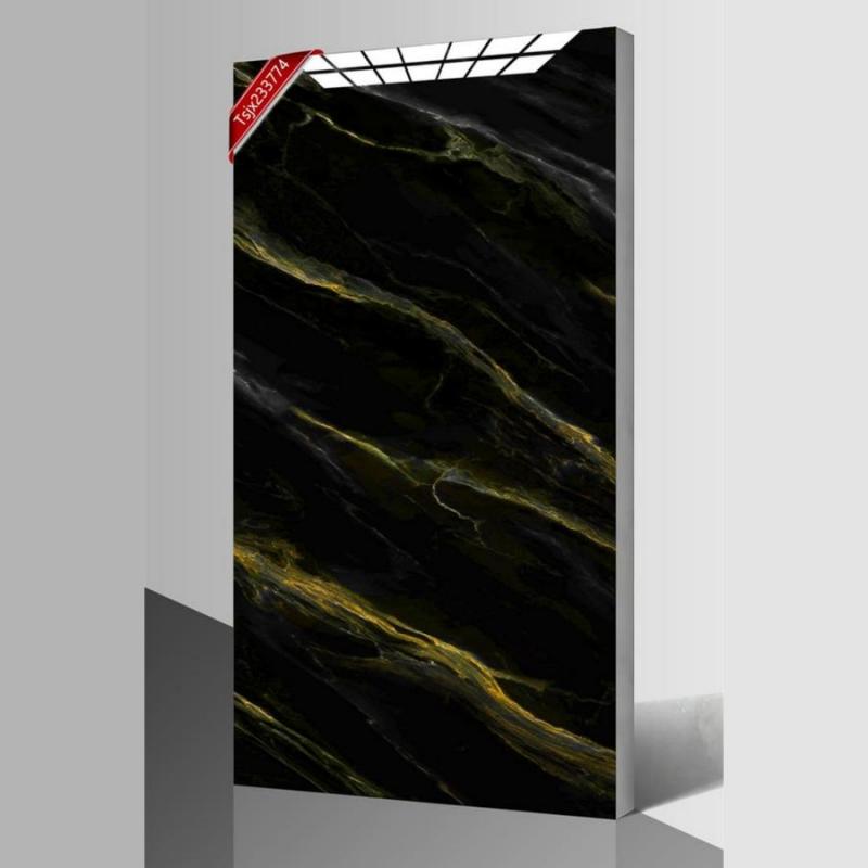 Polished Black Texture Interior Ceramic Tile