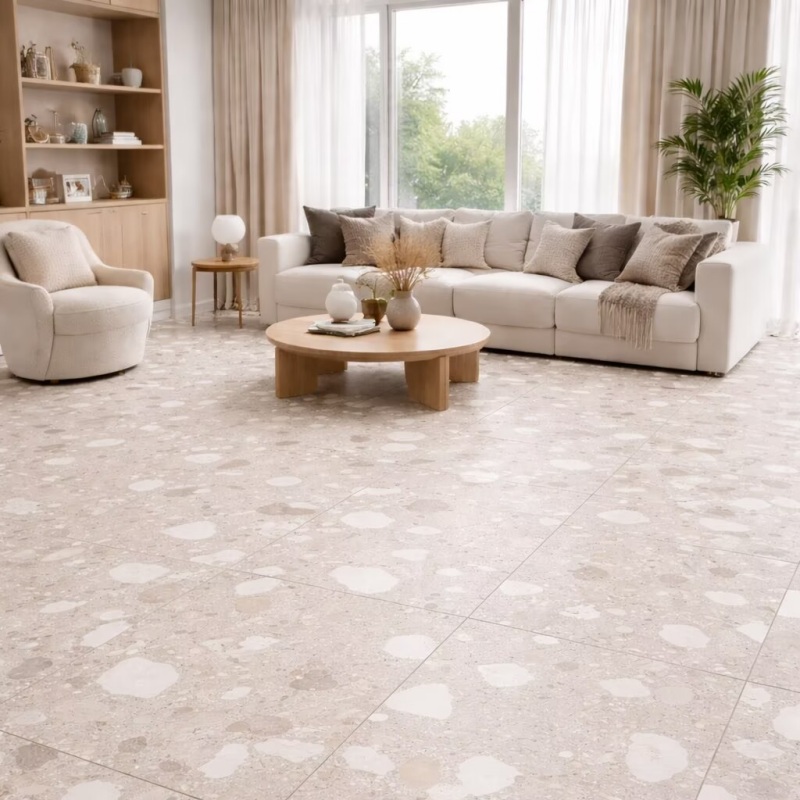 Large format terrazzo style tile Large format terrazzo style tile