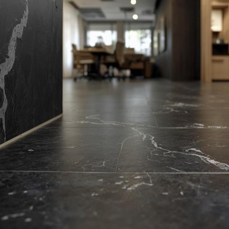 Black matte finish luxury floor tile