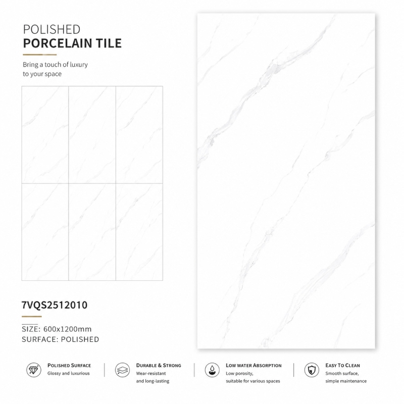 China Manufacturer White Porcelain Tile