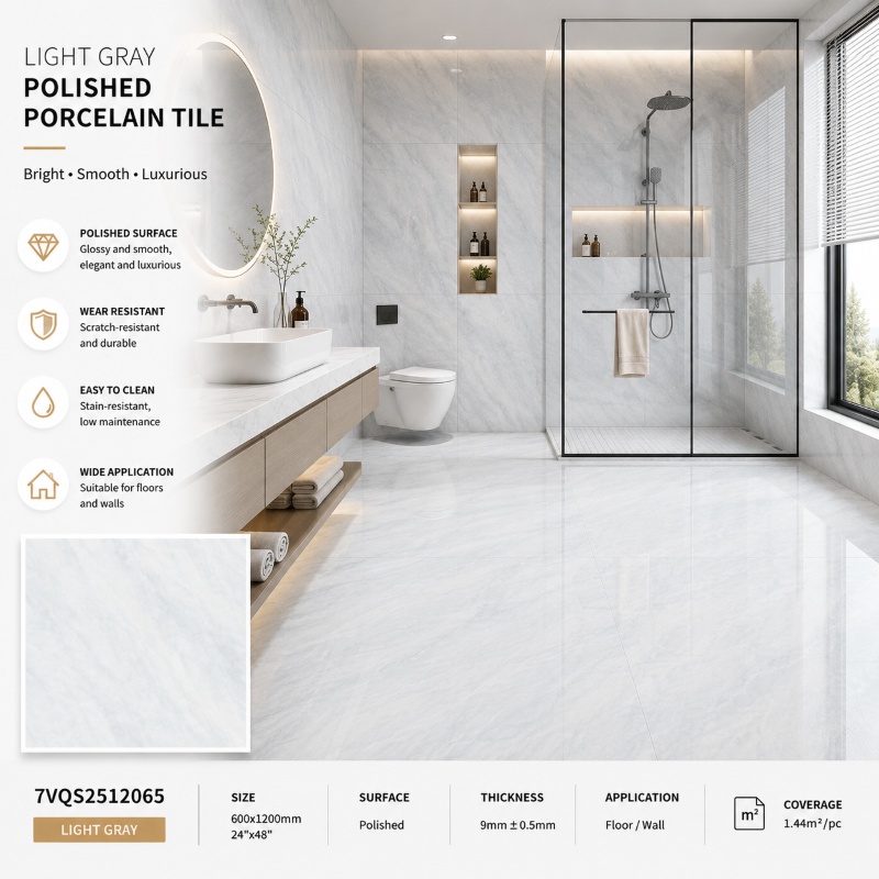 Light Grey Polished Interior Ceramic Tile Light Grey Polished Interior Ceramic Tile