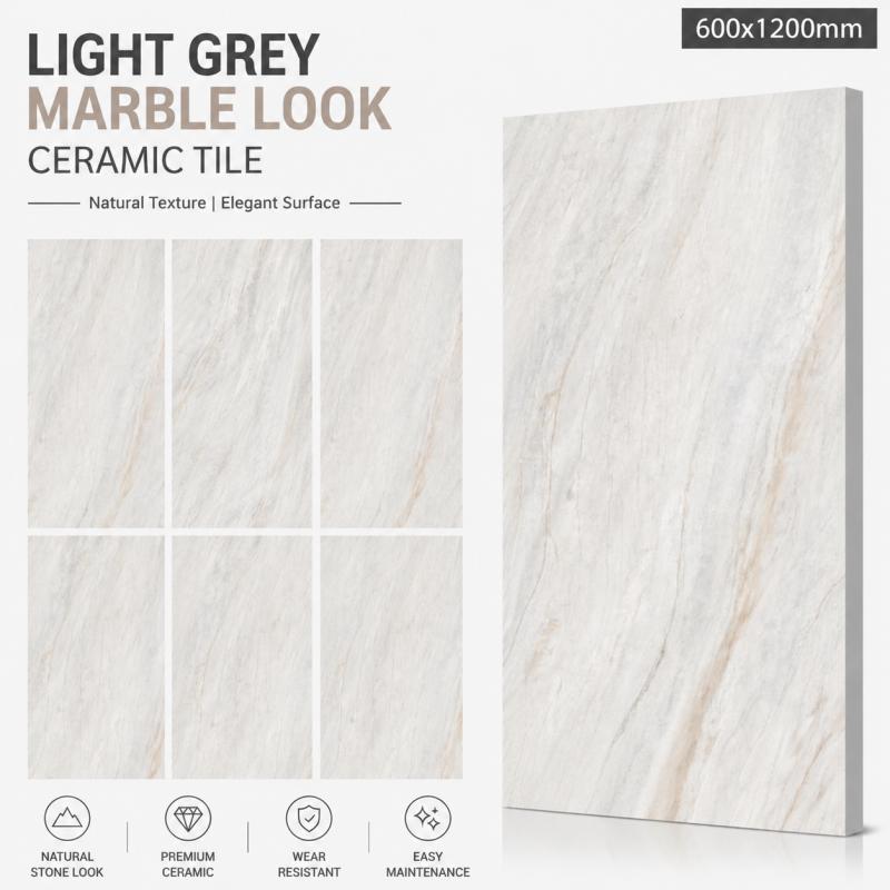 Premium Light Grey Smooth Finish Tile Premium Light Grey Smooth Finish Tile