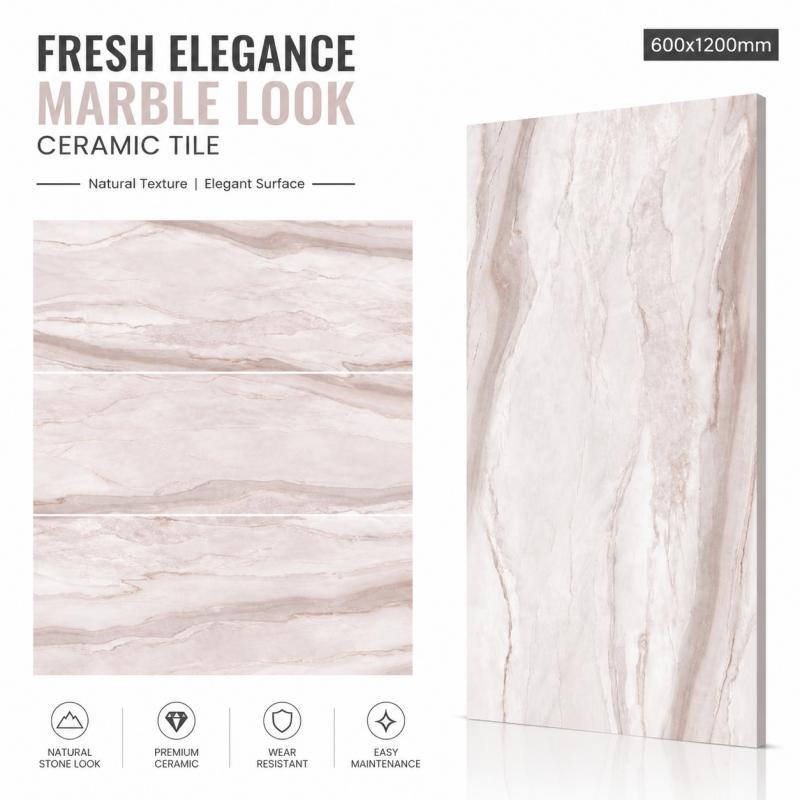 High Gloss Beige Polished Floor Tile