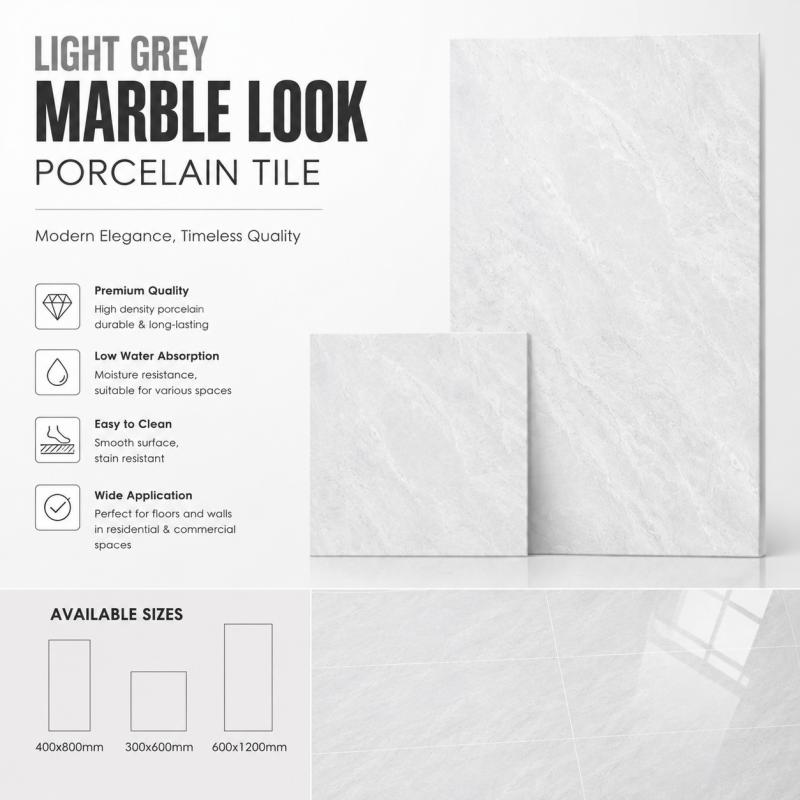 Modern Grey Polished Interior Tile