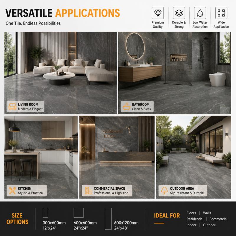 Grey Large Format Porcelain Tile