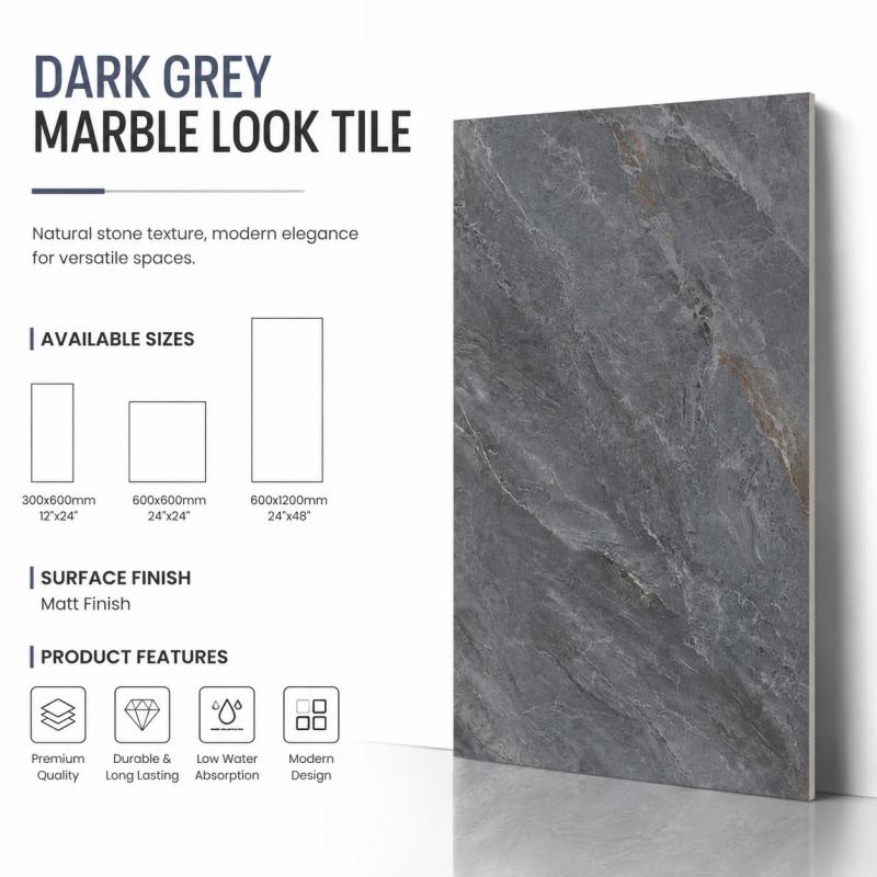 Factory Direct Grey Stone Effect Tile