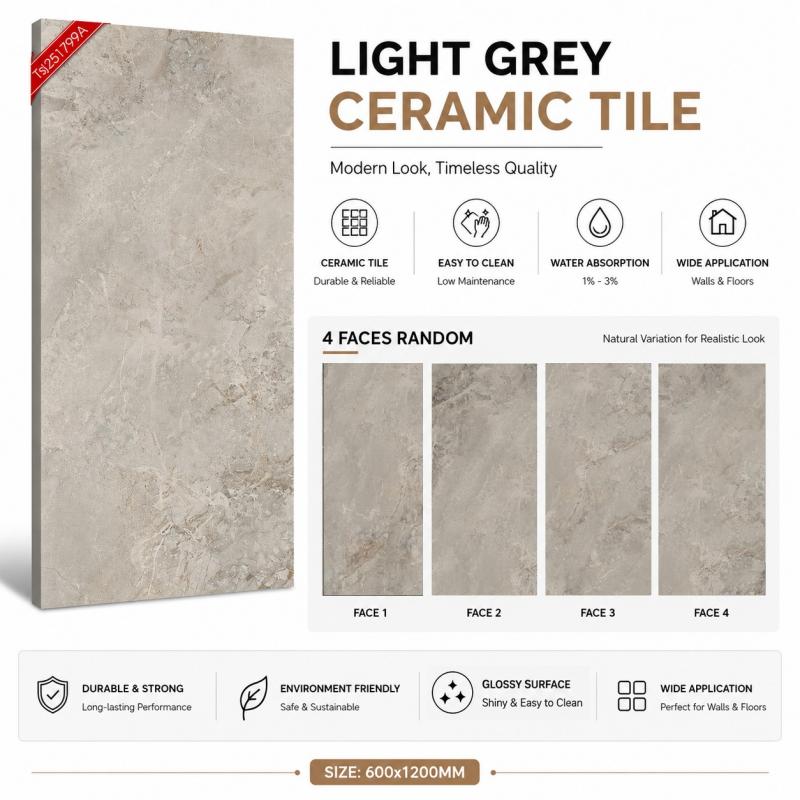 Random Face Stone Effect Interior Tile