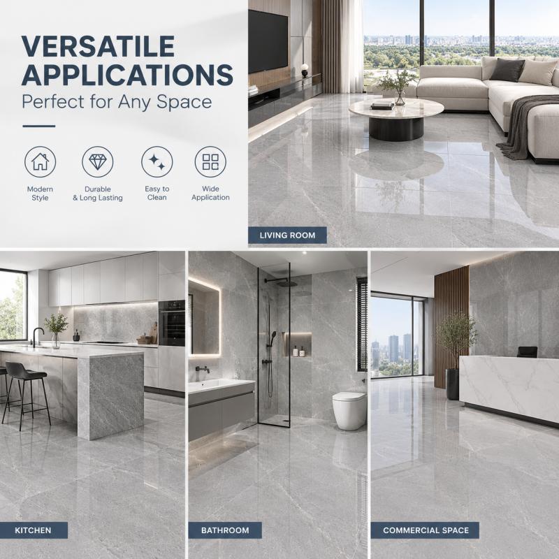 ODM 600x1200 Marble Look Porcelain Tile